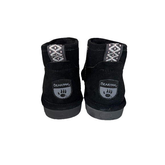 Bearpaw Women's Shorty Bootie Black Women's Size 7 No Box - Picture 4 of 6
